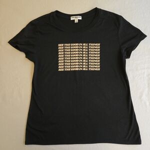 Sub_Urban Riot Black Graphic Tee See the Good in All Things EB2